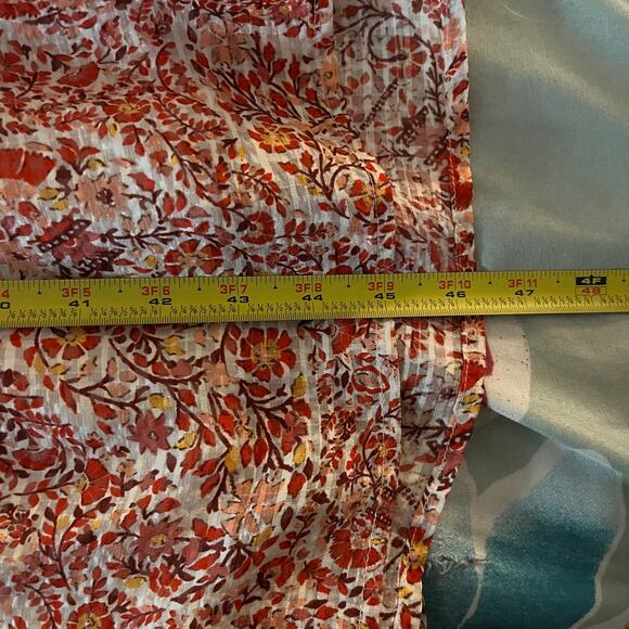 Vineyard Vines Women's Smocked Long Sleeve Ruffle Midi Floral Lined Dress Small - Picture 8 of 8